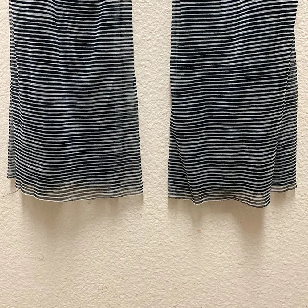 For Cynthia Beachwear Striped Mesh Pants Large